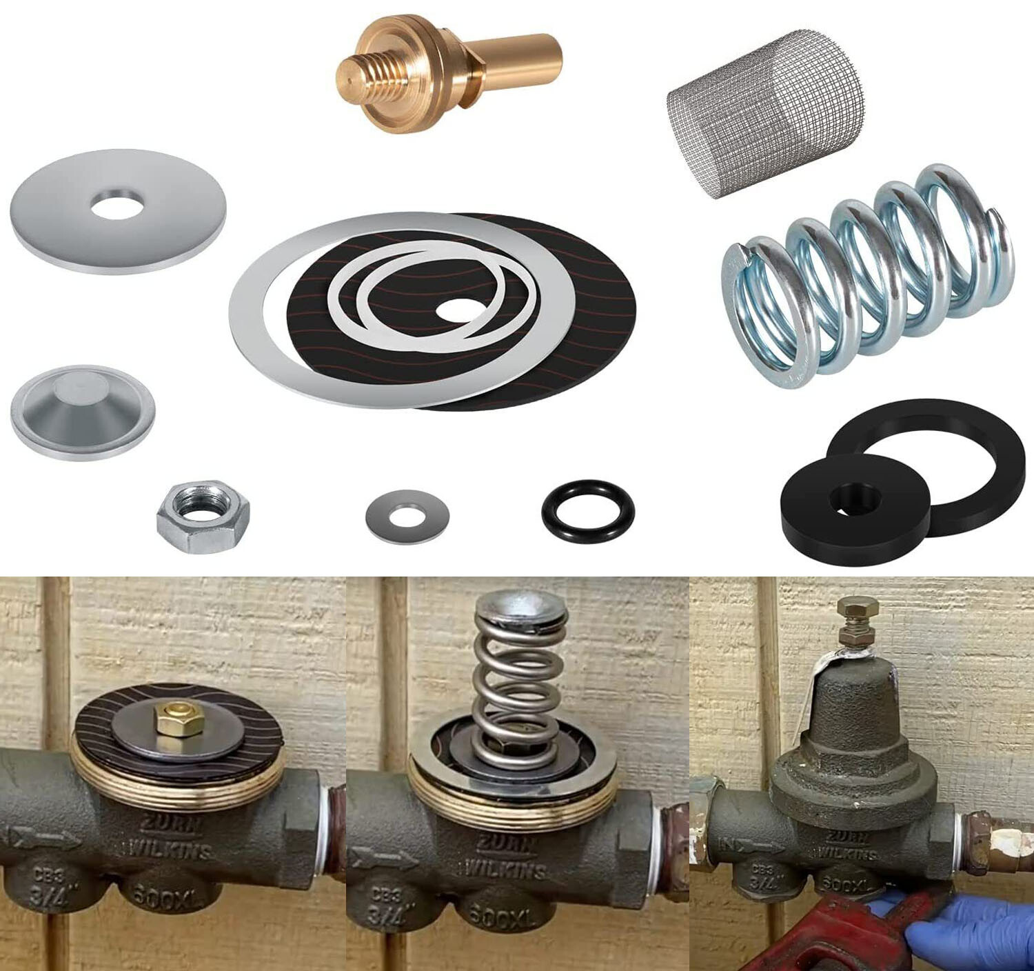 For Zurn Wilkins 3/4" 600 and 600XL Pressure Reduce Valve Repair Kit RK34-600XL