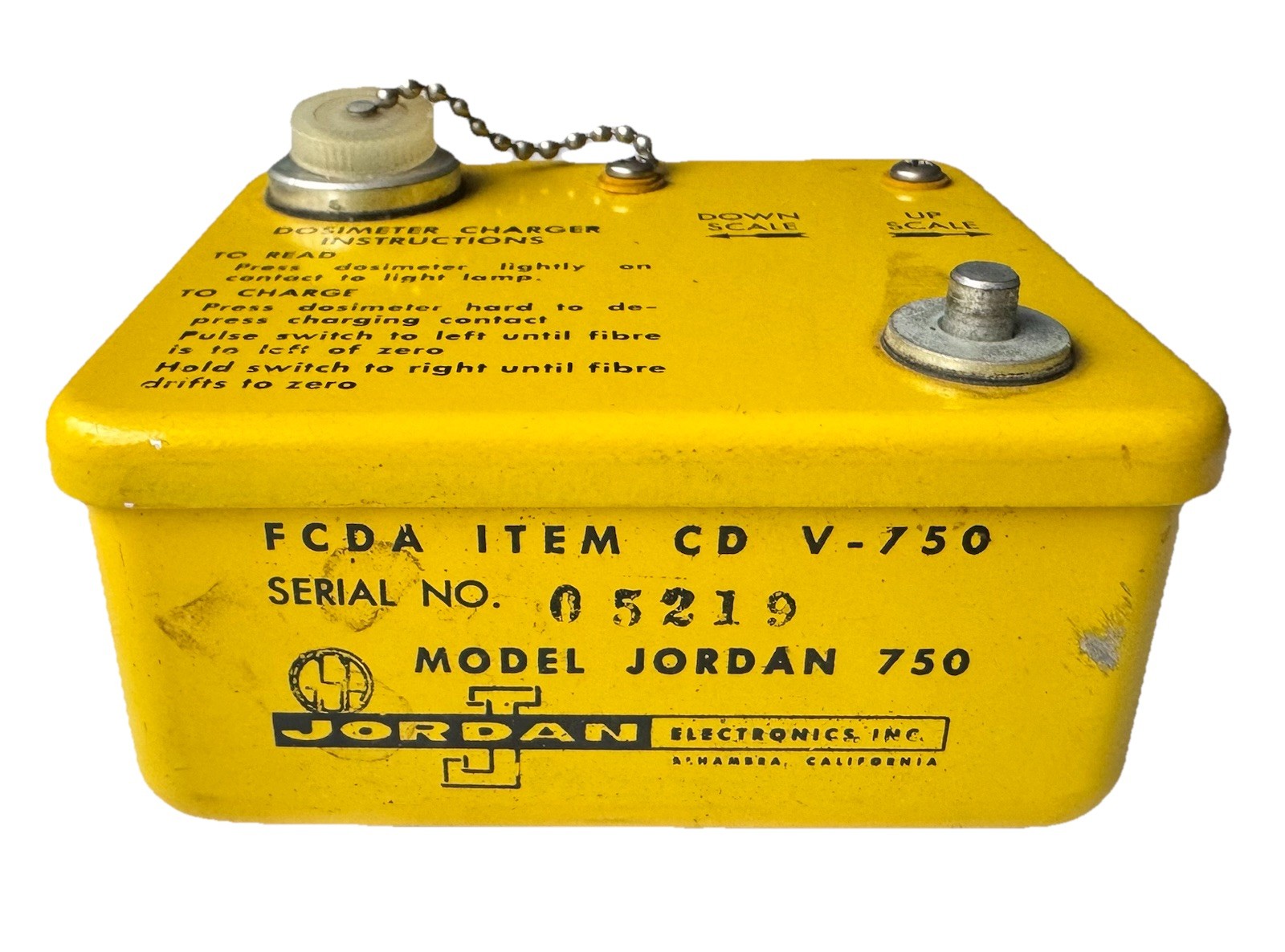 Mid Century Jordan Electronics CD V-750 Model 2 Civil Defense Dosimeter Charger