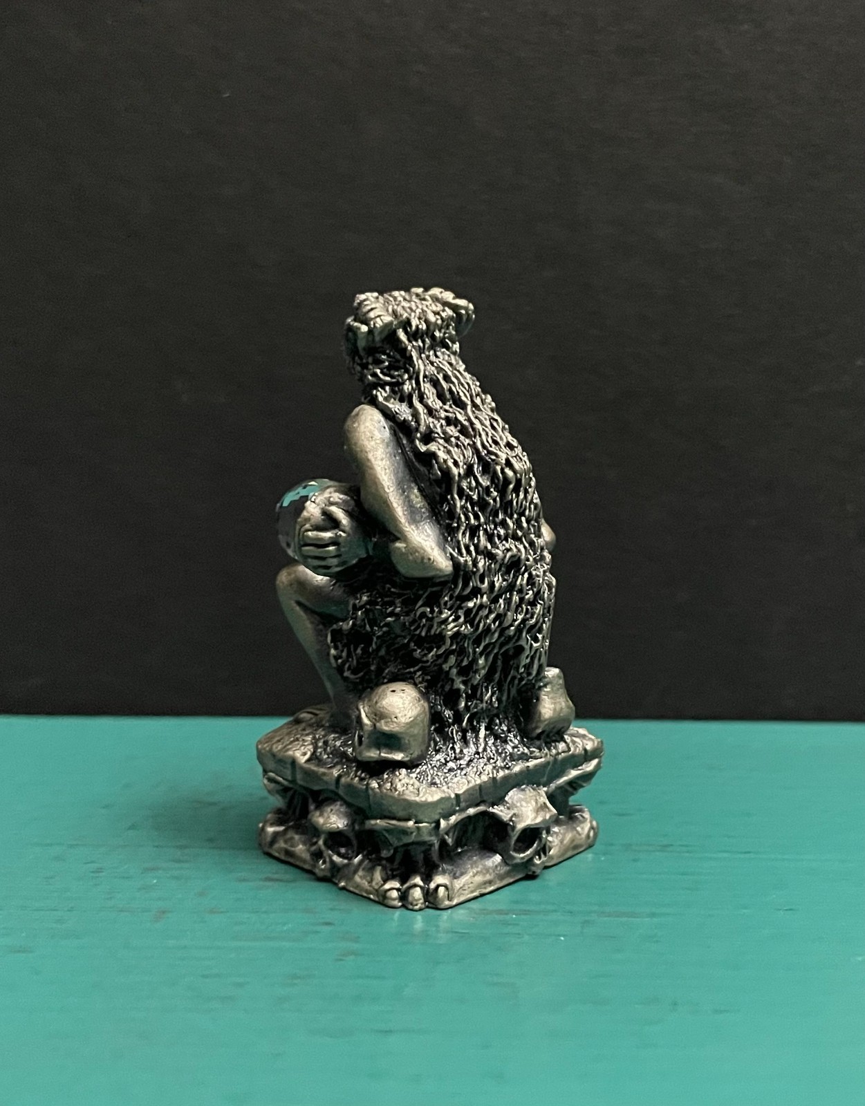 Gorham Tudor Mint Pewter Demon Beast Creature Magic Crystal Chess Figurine D&D