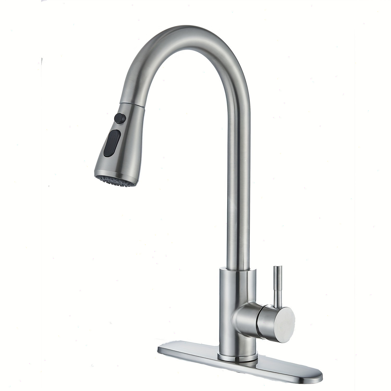 YAGATAP Kitchen Sink Faucet Pull Down Sprayer Single Handle with Cover Plate