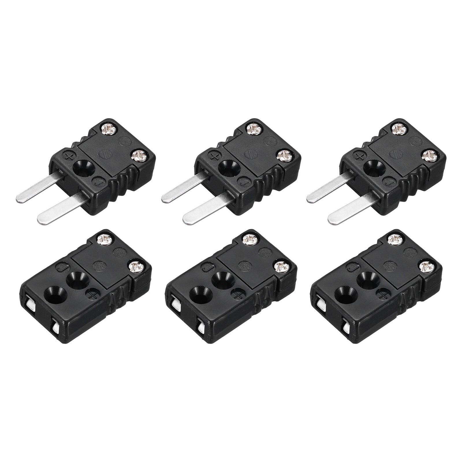 3 Pcs Mini J Type Thermocouple Wire Connectors Male Female 200°C 392°F