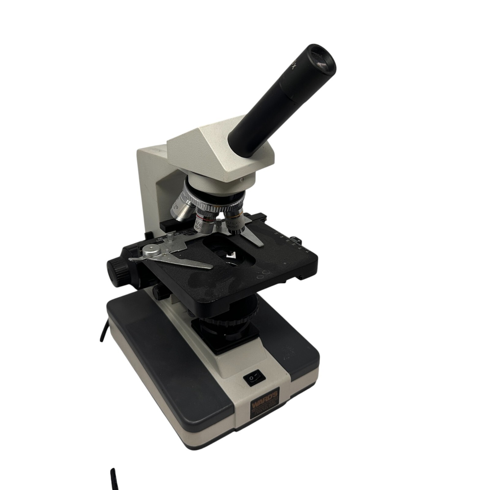 Ward's HVS-20 Monocular Compound Microscope 4 Objective Lenses Lab Scope