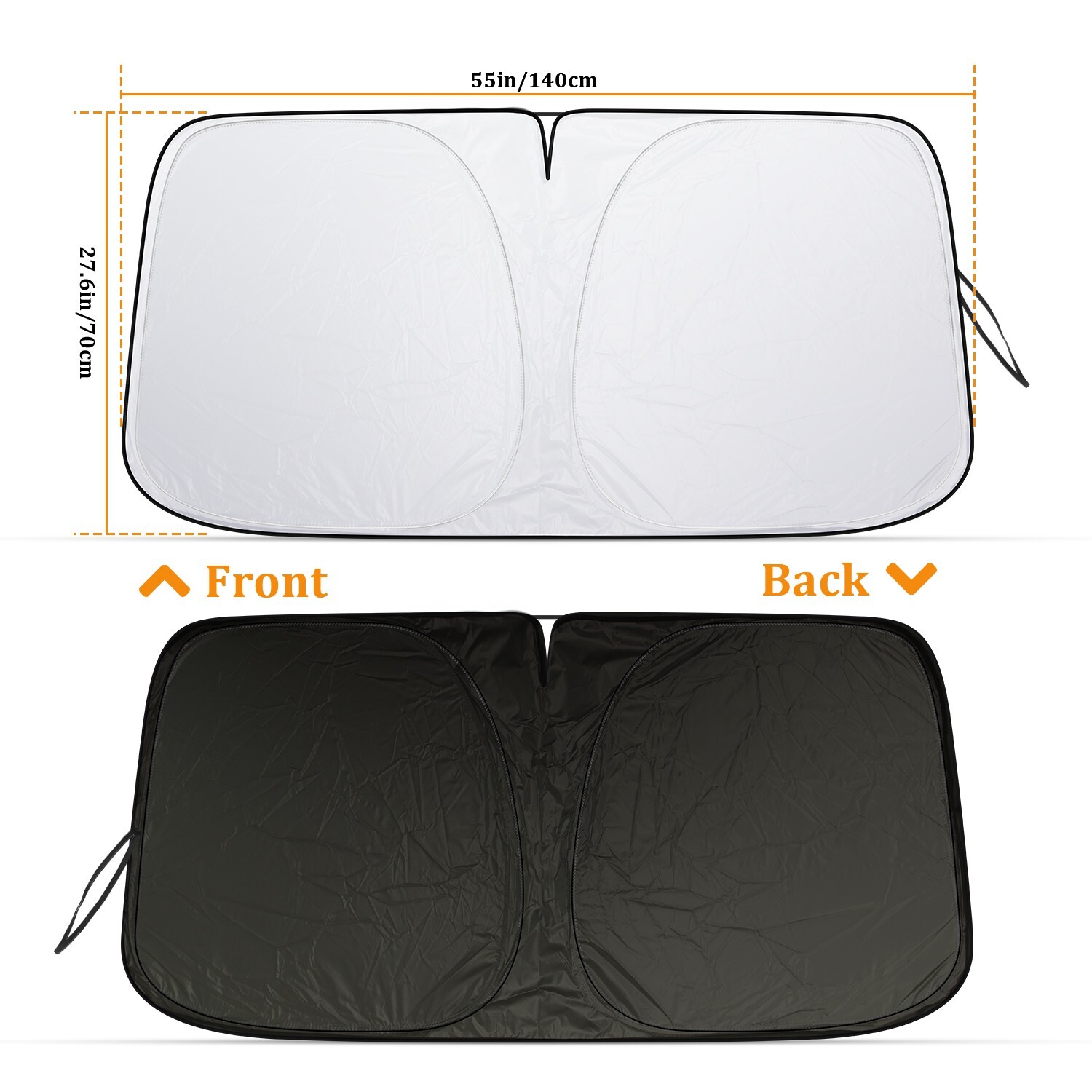 55*27.6'' Car Windshield Sun Screen Cover Visor Anti-UV Heat Protector ForToyota