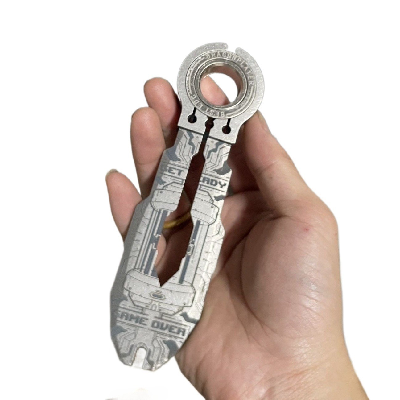 TC4/TC21 Titanium Alloy Multi Tool EDC Pocket Pry Bar with Wrench Socket CNC