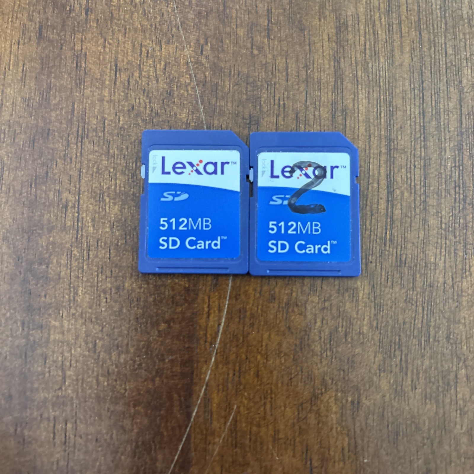 2 Lexar 512 MB Secure Digital Flash Memory Card (SD512-676)