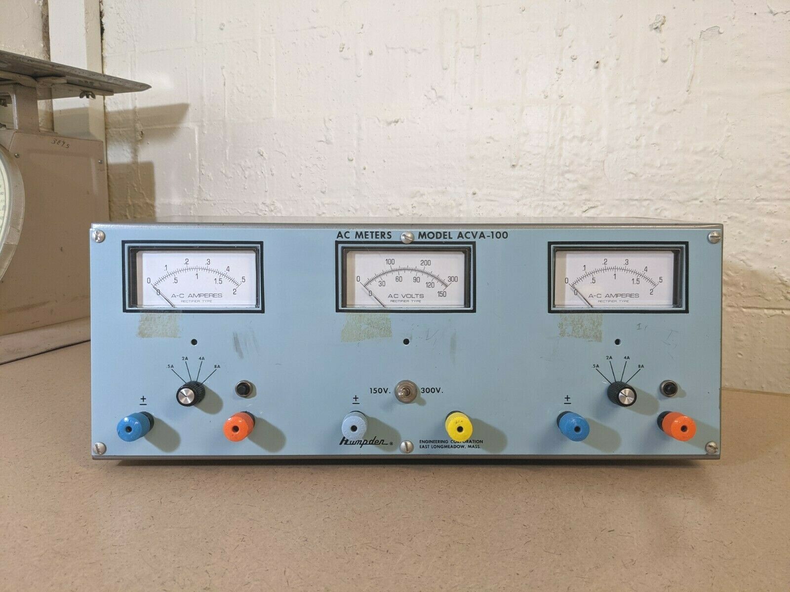 HAMPDEN ENGINEERING AC Meter Panel Unit ACVA-100 Educational Training Equipment