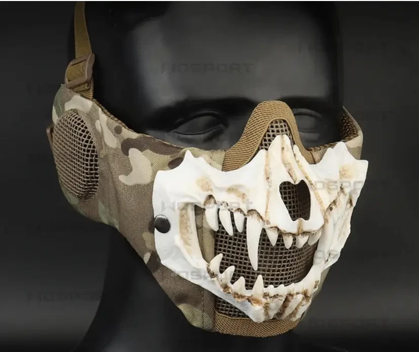 Tactical protective mask Fang Real CS protective equipment for military doub🇺🇦