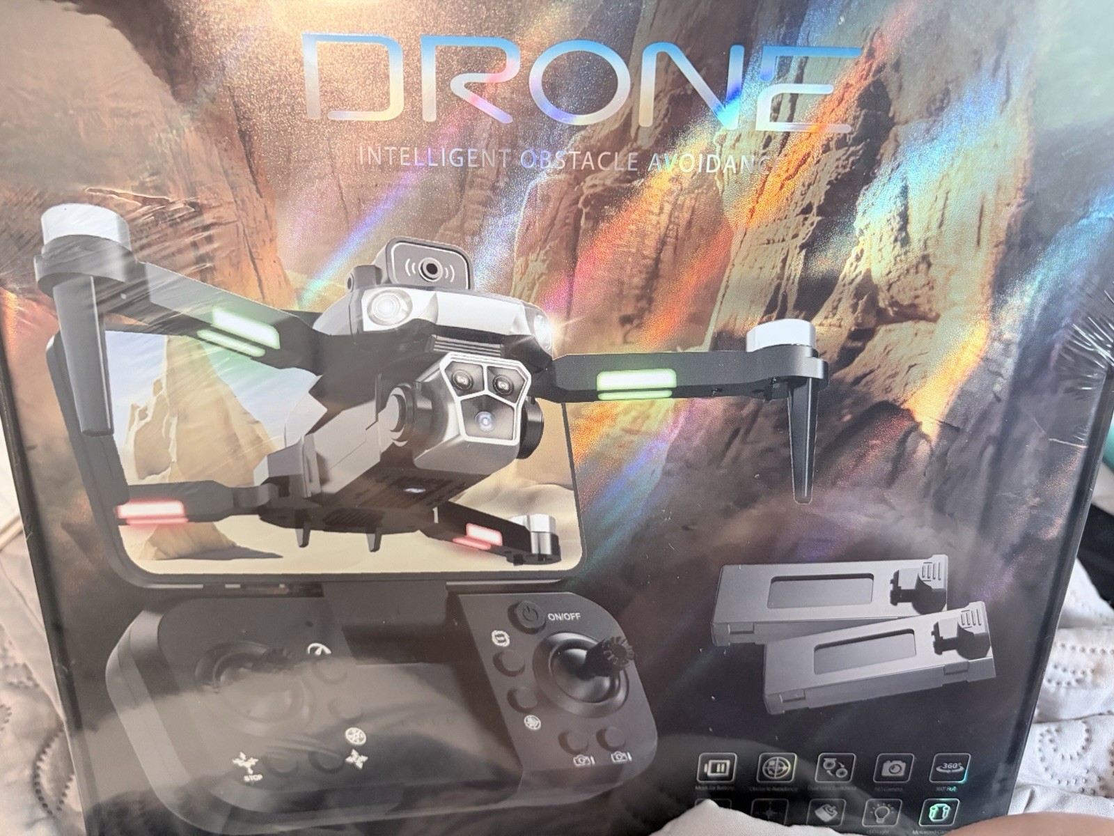DMES P19 Sky Gazer Quadcopter Drone w/ Controller, Obstacle Avoidance, Hover