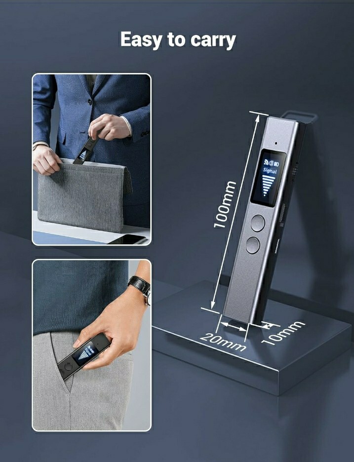 Hidden Camera Detector, Listening Devices, & Auto GPS Finder, Portable, Accurate
