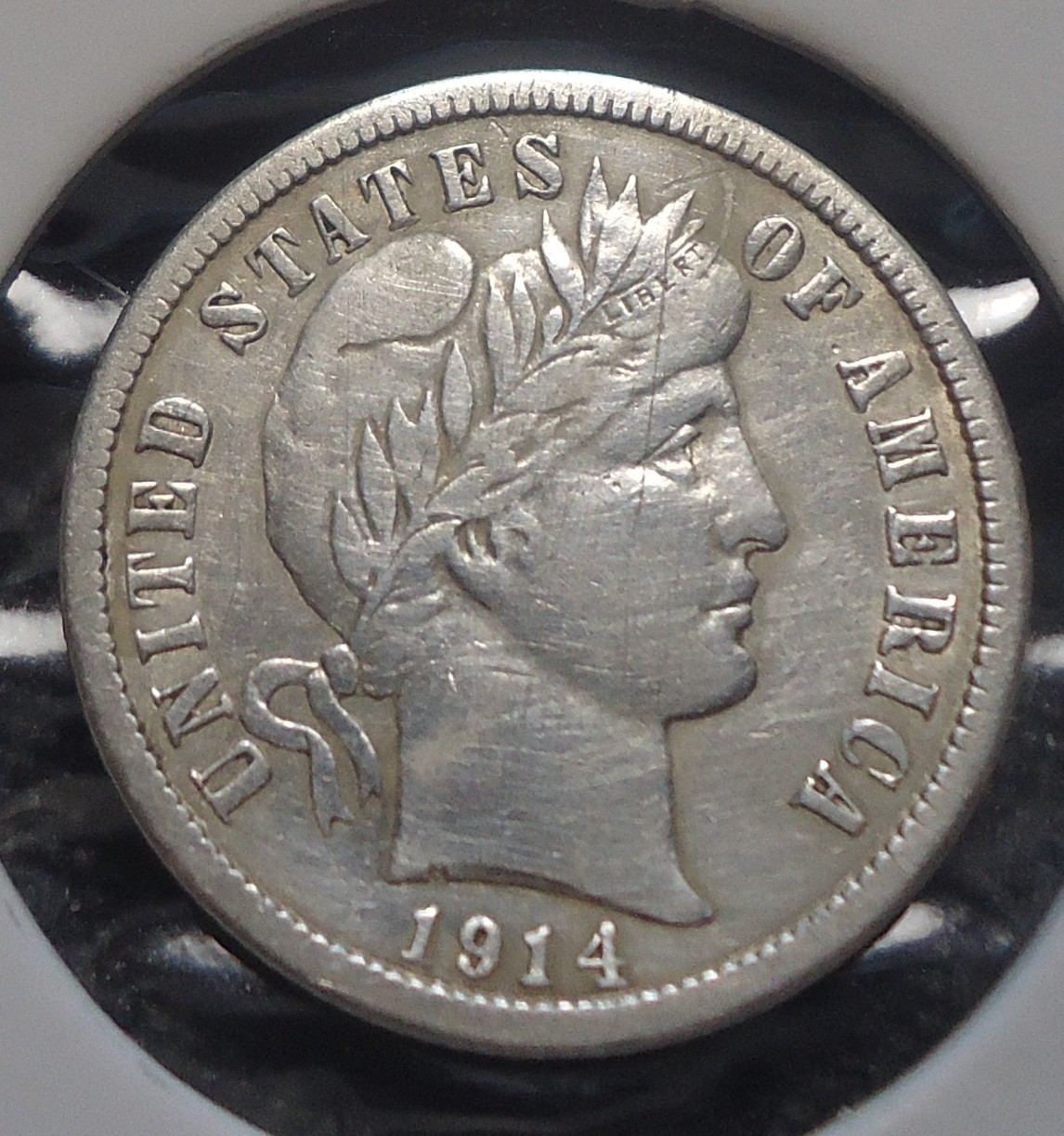 1914 Extremely Fine XF details Barber silver 10C dime INV#D-14 FREE SHIPPING!