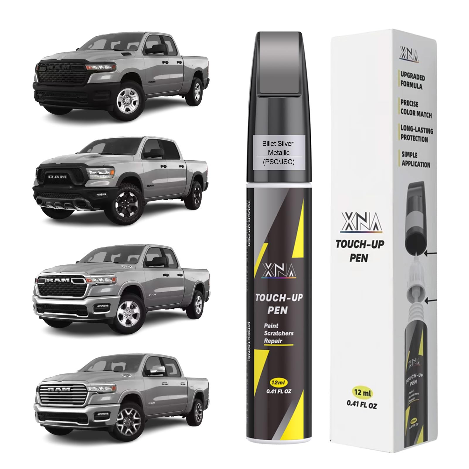 Touch Up Paint Kit For Ram PSC JSC Billet Silver Metallic Scratch Repair