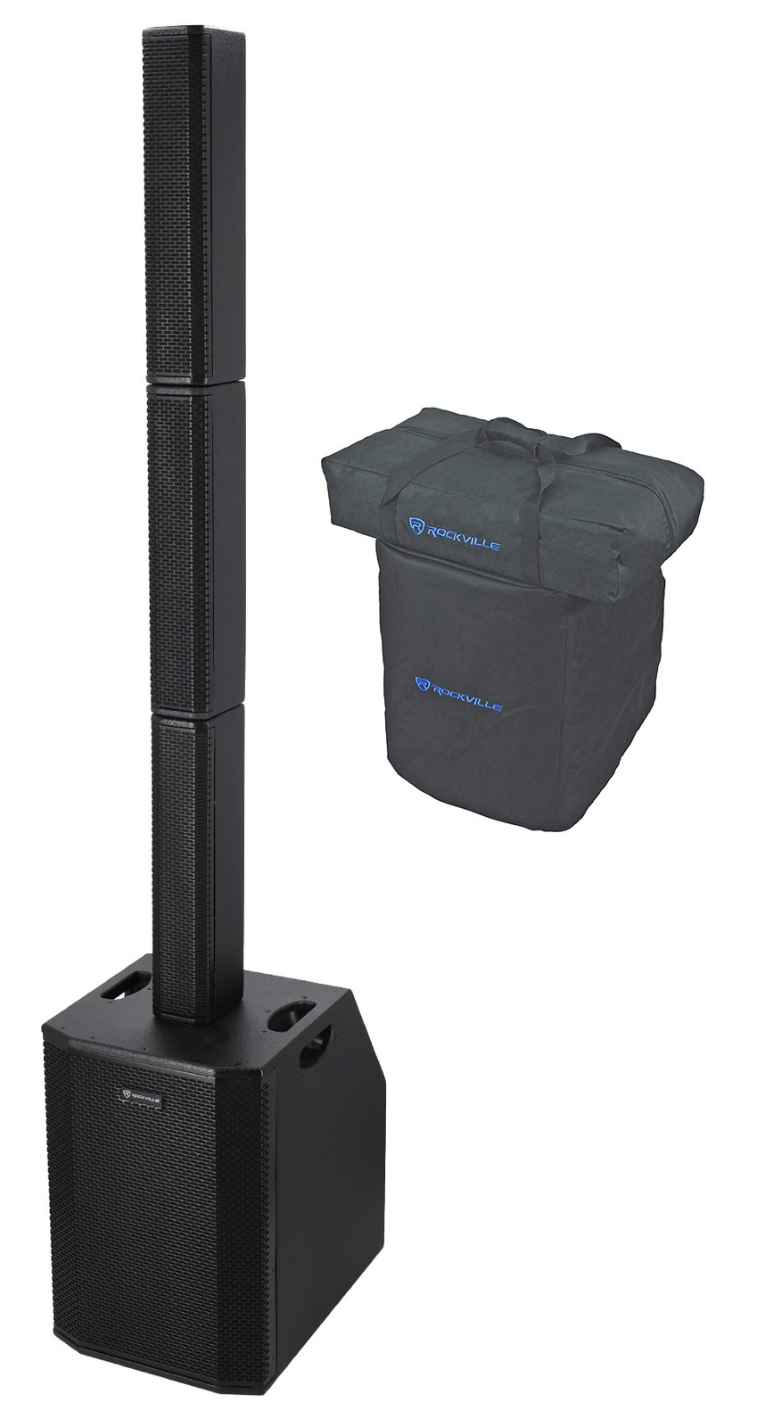 DJ Package w/2) TITAN ARRAY SYSTEM V2 Wireless Link Column Array Speakers+Facade