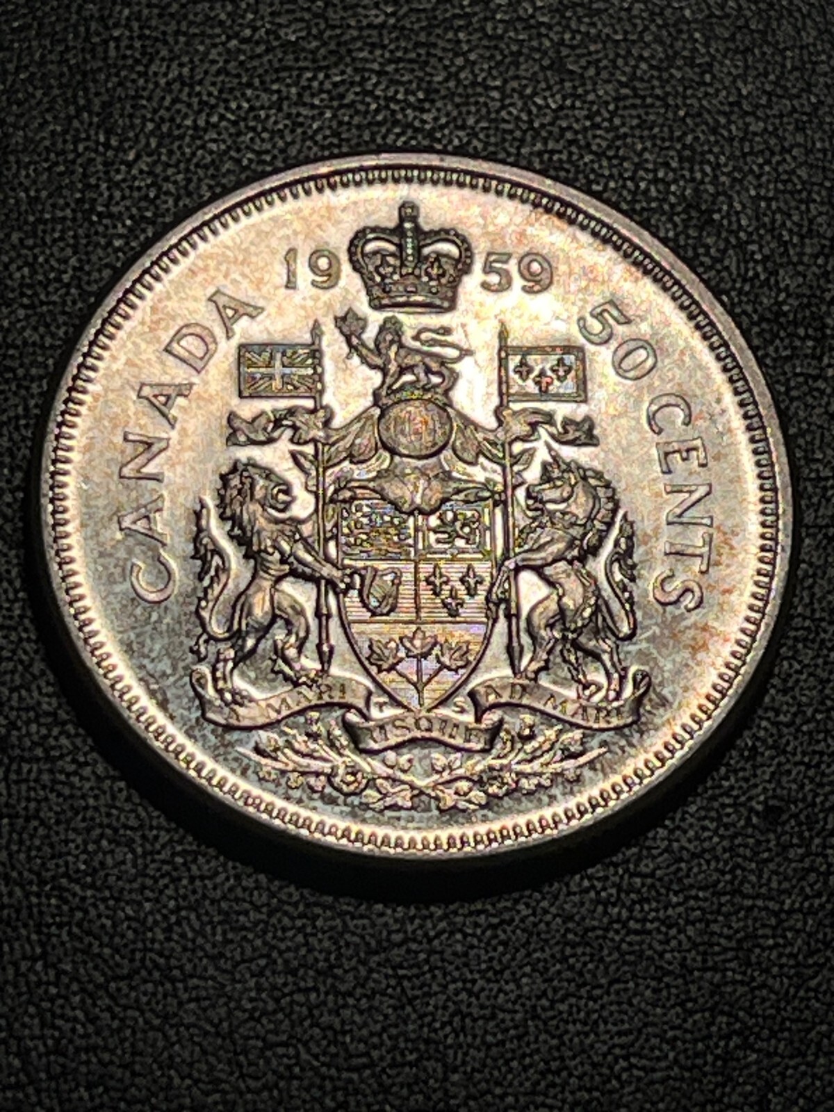 1959 Canada Half Dollar Silver Coin Nice BU+ #1