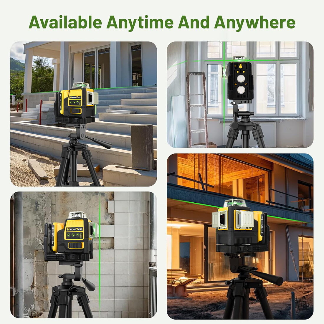 Laser Level for Dewalt 12V Green Line 3 x 360 Vertical 12 Lines +Battery+Charger