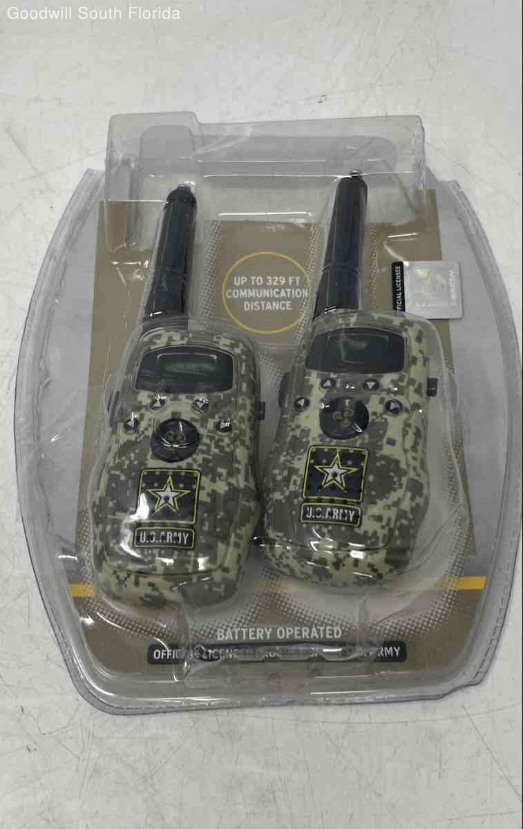 US Army Walkie Talkies Kids Toy Battery Operated Up To 329ft Distance Not Tested