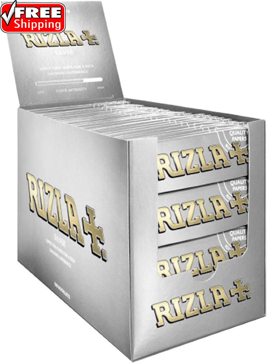 Full Box (100X)  Silver Rolling Papers Single Size
