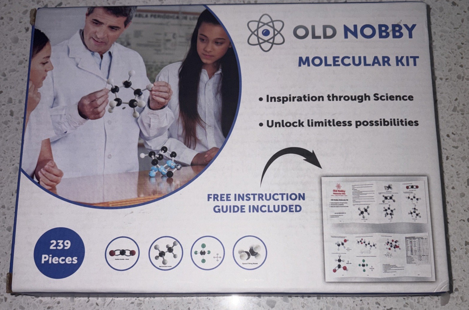 Brand New Old Nobby Molecular Kit - 239 Pieces Organic Chemistry Practice