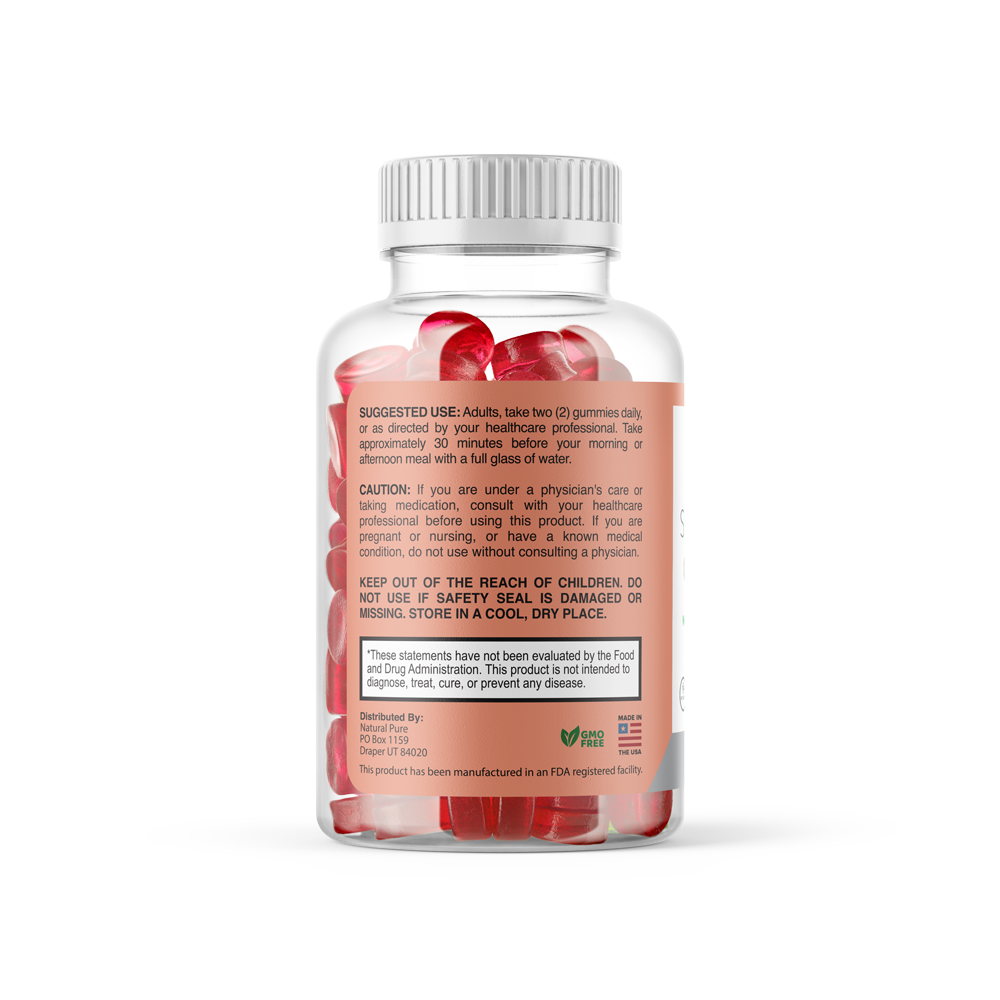 Slimming Gummies With Pomegranate and Apple Cider Vinegar 60ct 3 Bottles