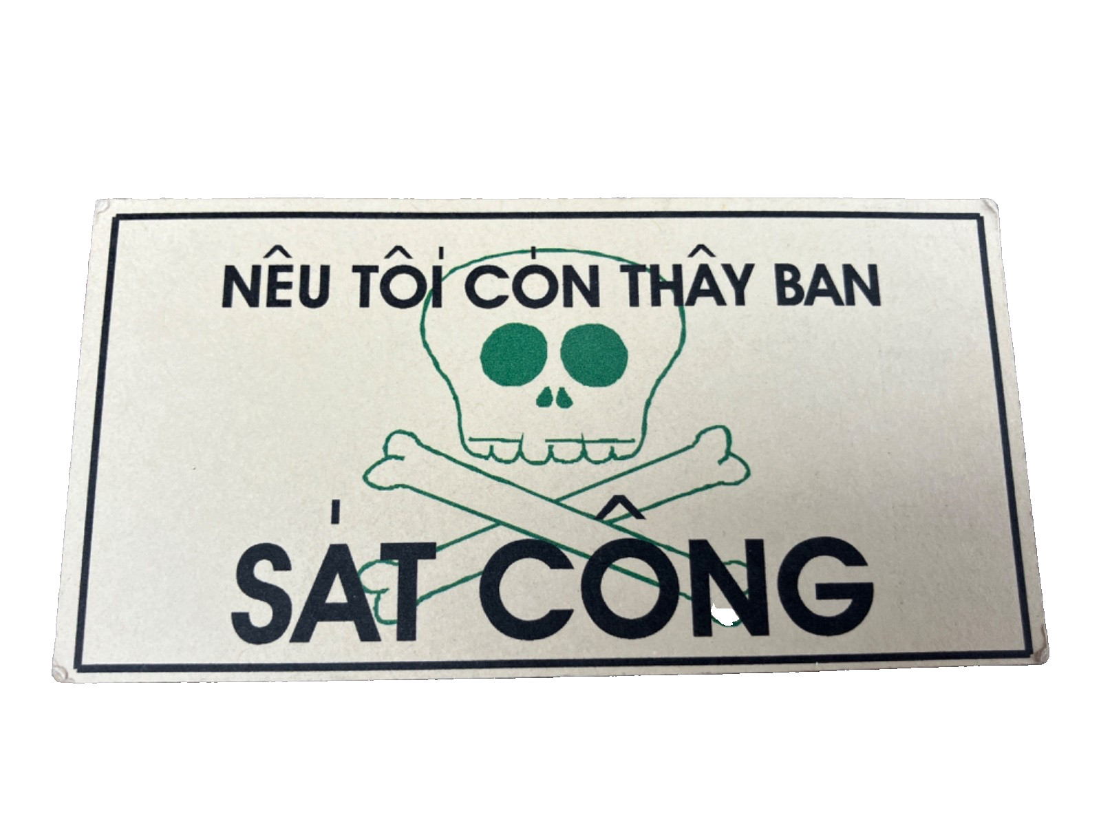 VIETNAM PROPAGANDA CARD SAT CONG NEU TOI CON THAY BAN