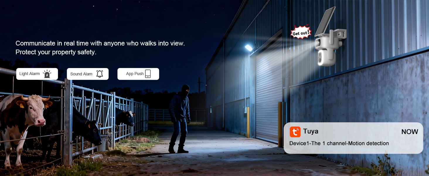 4G LTE CCTV Security Camera Outdoor Solar Battery Wireless 365 Days Free Data