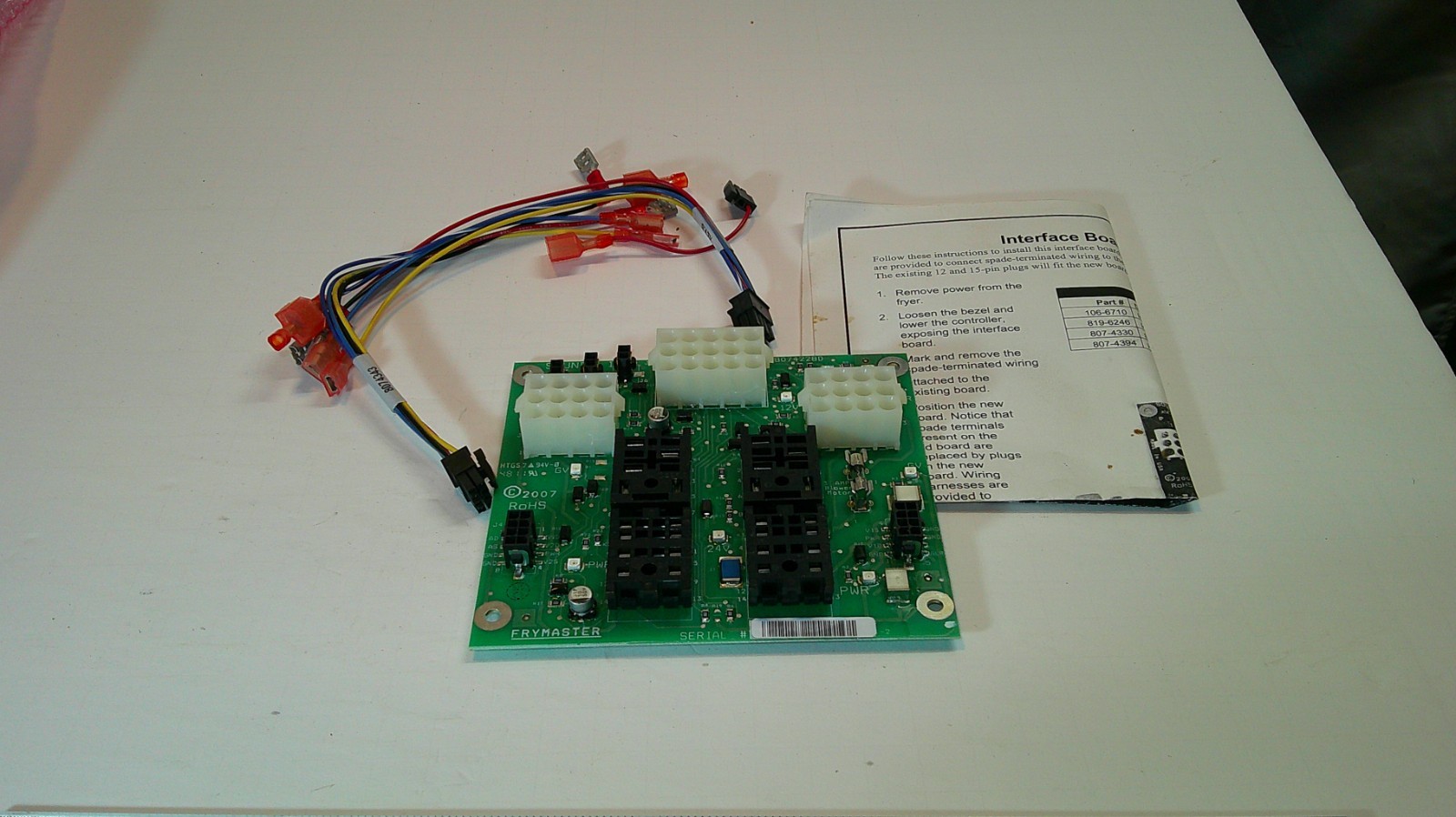 Frymaster Part # 8262425 Interface Board Kit