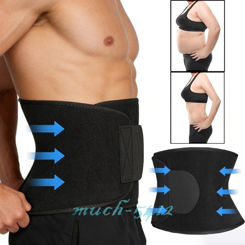 Men Waist Trimmer Belt Sweat Wrap Slimming Tummy Stomach Weight-Loss Fat Burner