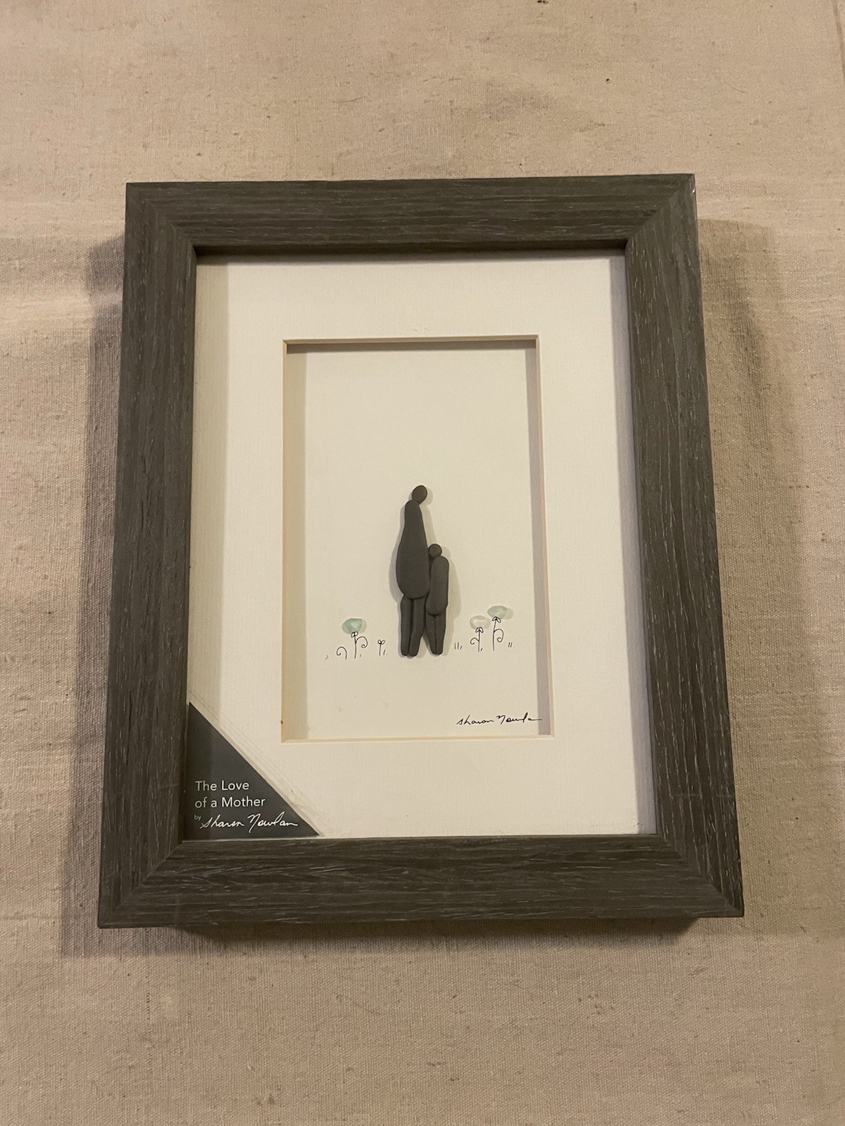 NWT New The Love of a Mother, Sharon Nowlan Pebble Art Gray