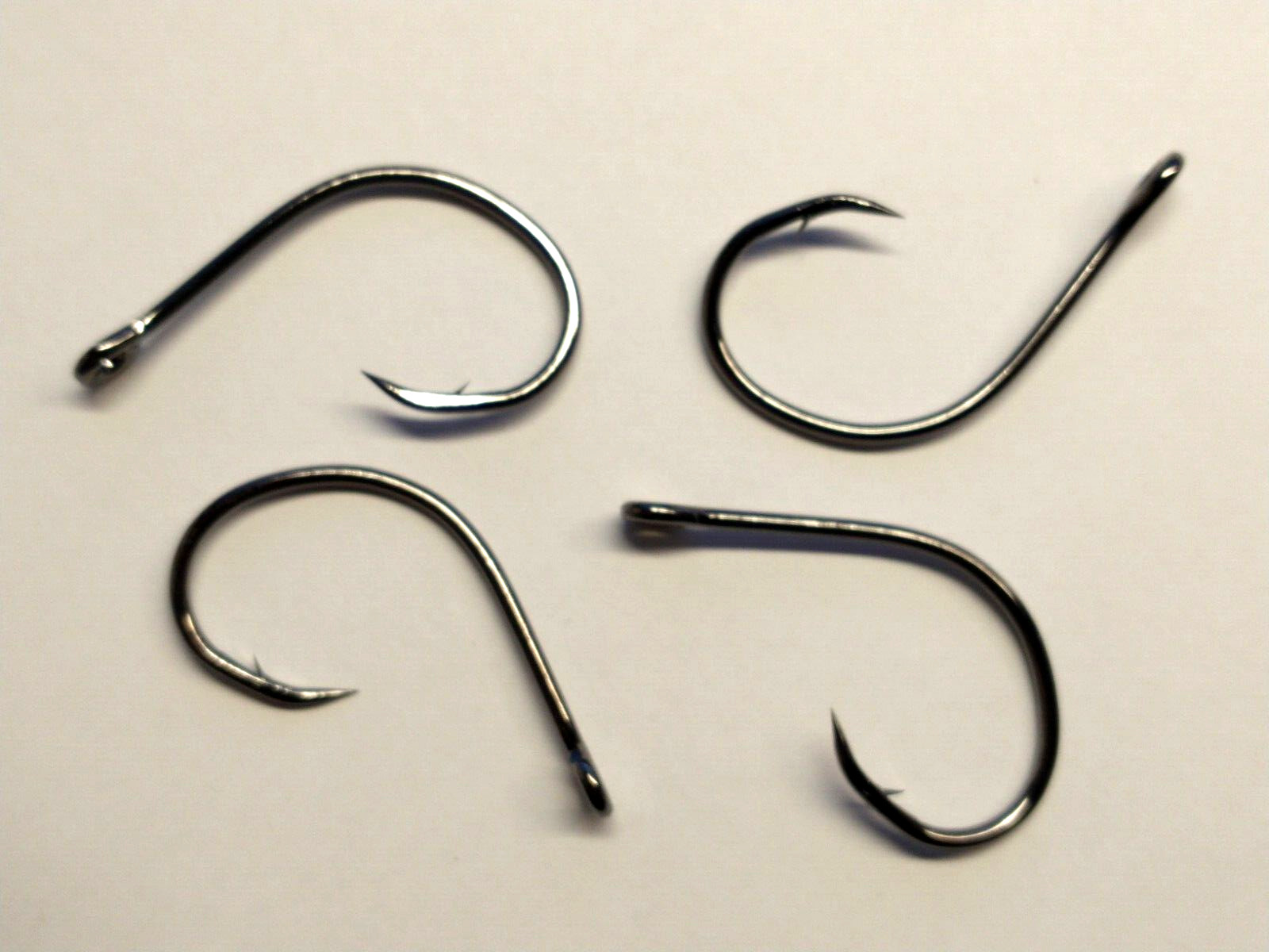 (100) Eagle Claw Lazer Circle Sea hooks (Size 6/0) Black (L197BK) BULK