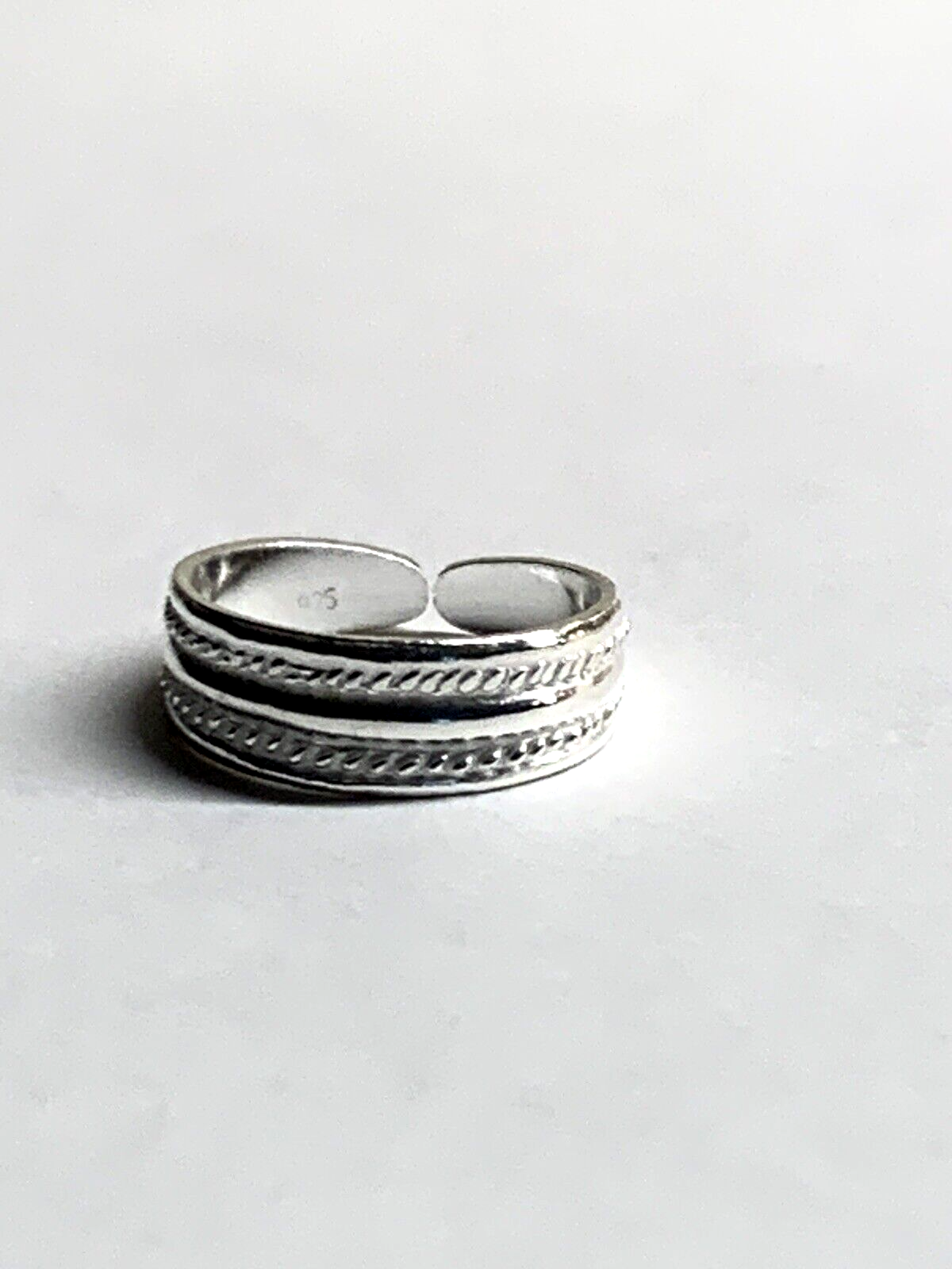 Sterling Silver .925 Greek style Toe Ring Adjustable