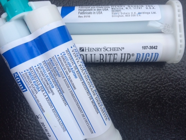 Blu-Bite HP Fast Set Rigid 2x50ml bite registration material -Same as Blu-Mouss