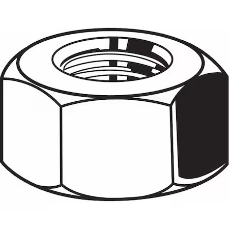 Zoro Select U01300.150.0001 Hex Nut, 1-1/2"-6, Steel, Grade 5, Zinc Plated,,