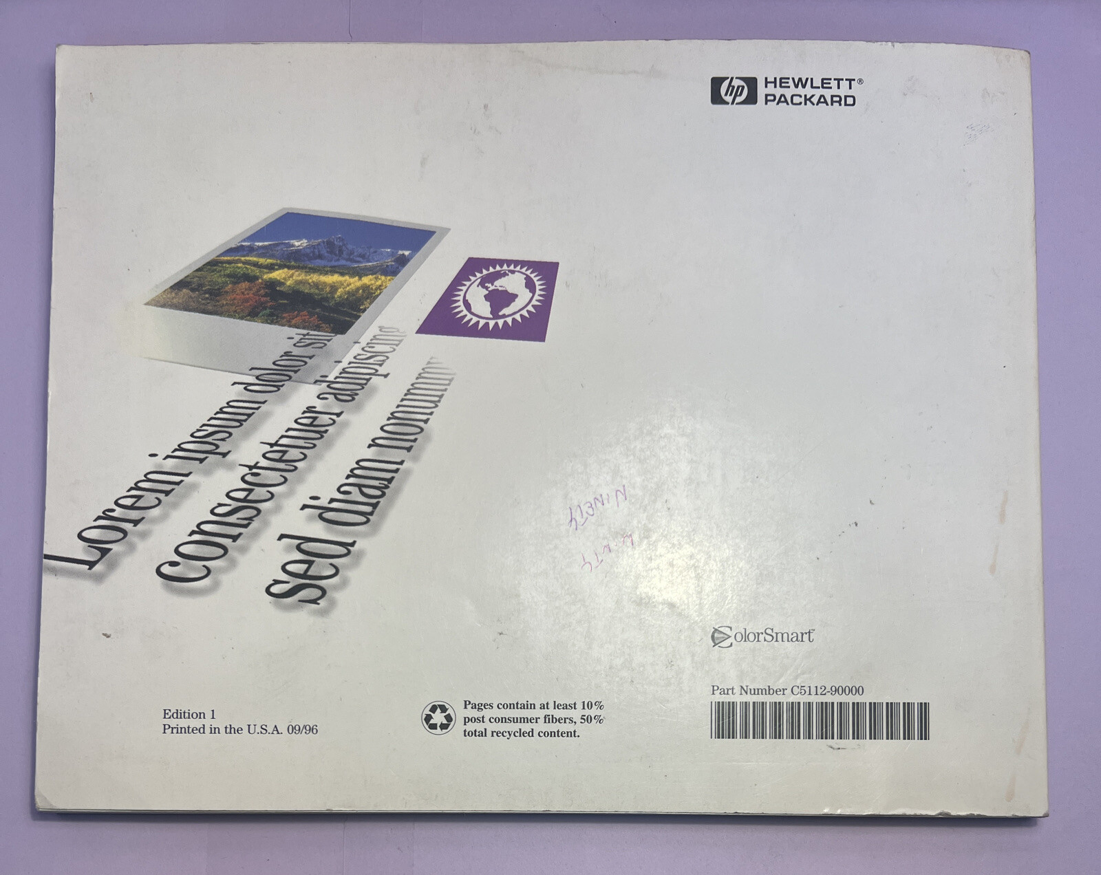HEWLETT PACKARD SCANJET 5P SCANNER USER'S GUIDE First Printing EDITION Good