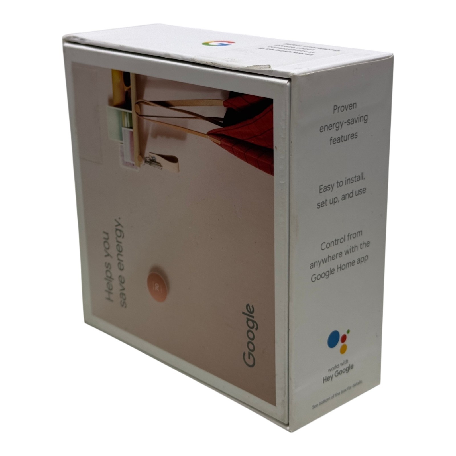 Google Nest Thermostat GA02082-US Smart WiFi Programmable Sand Open Box