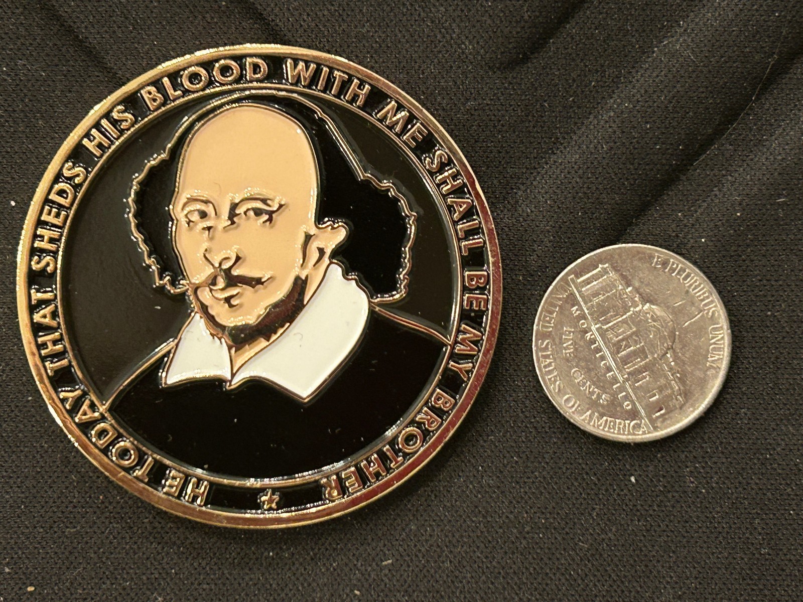 Feast Of Crispian  Shakespeare With Veterans  King Henry V Band Of Brothers Coin