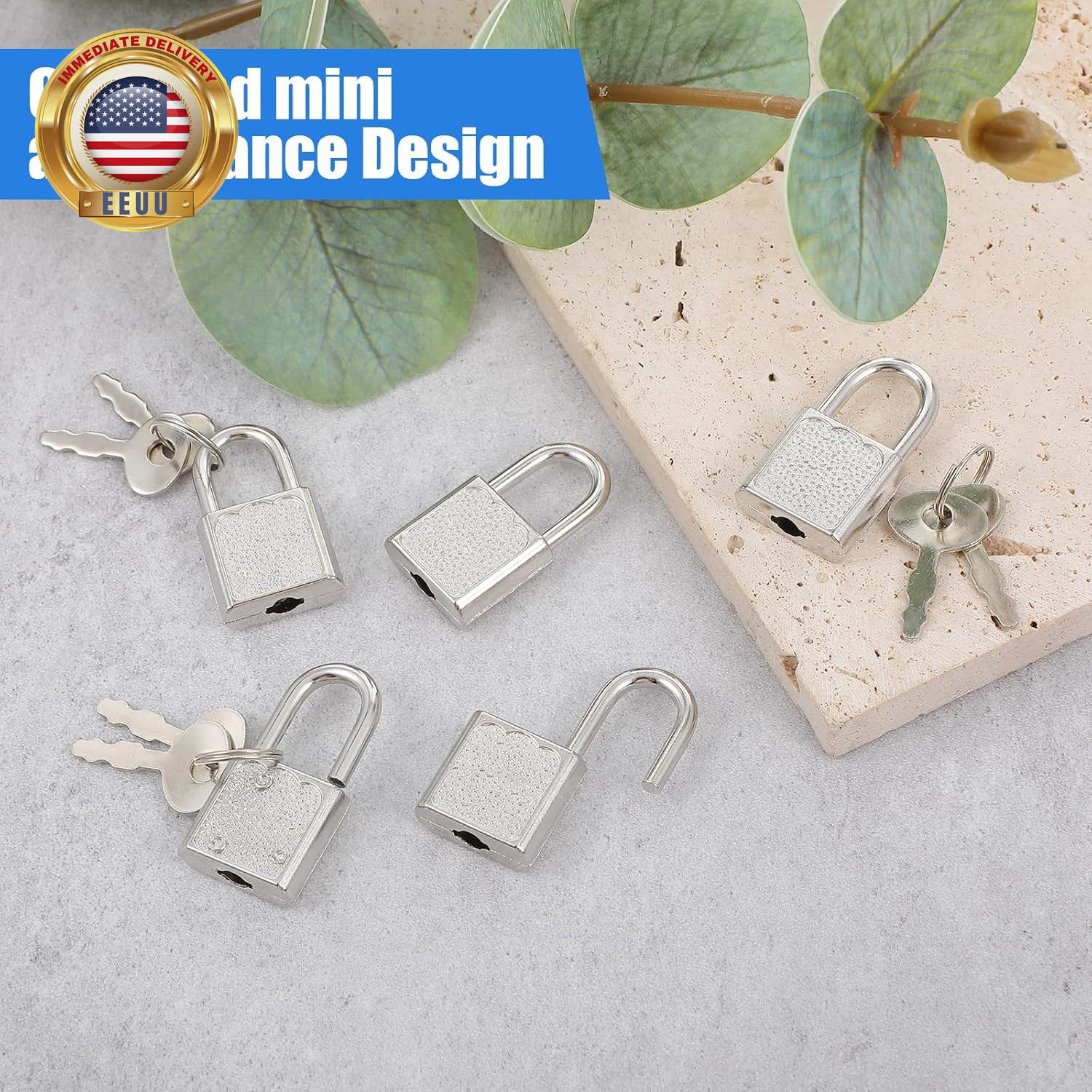 10Pcs Mini Cute Diary Padlocks Mini Locks with Keys Small Luggage Locks with Key
