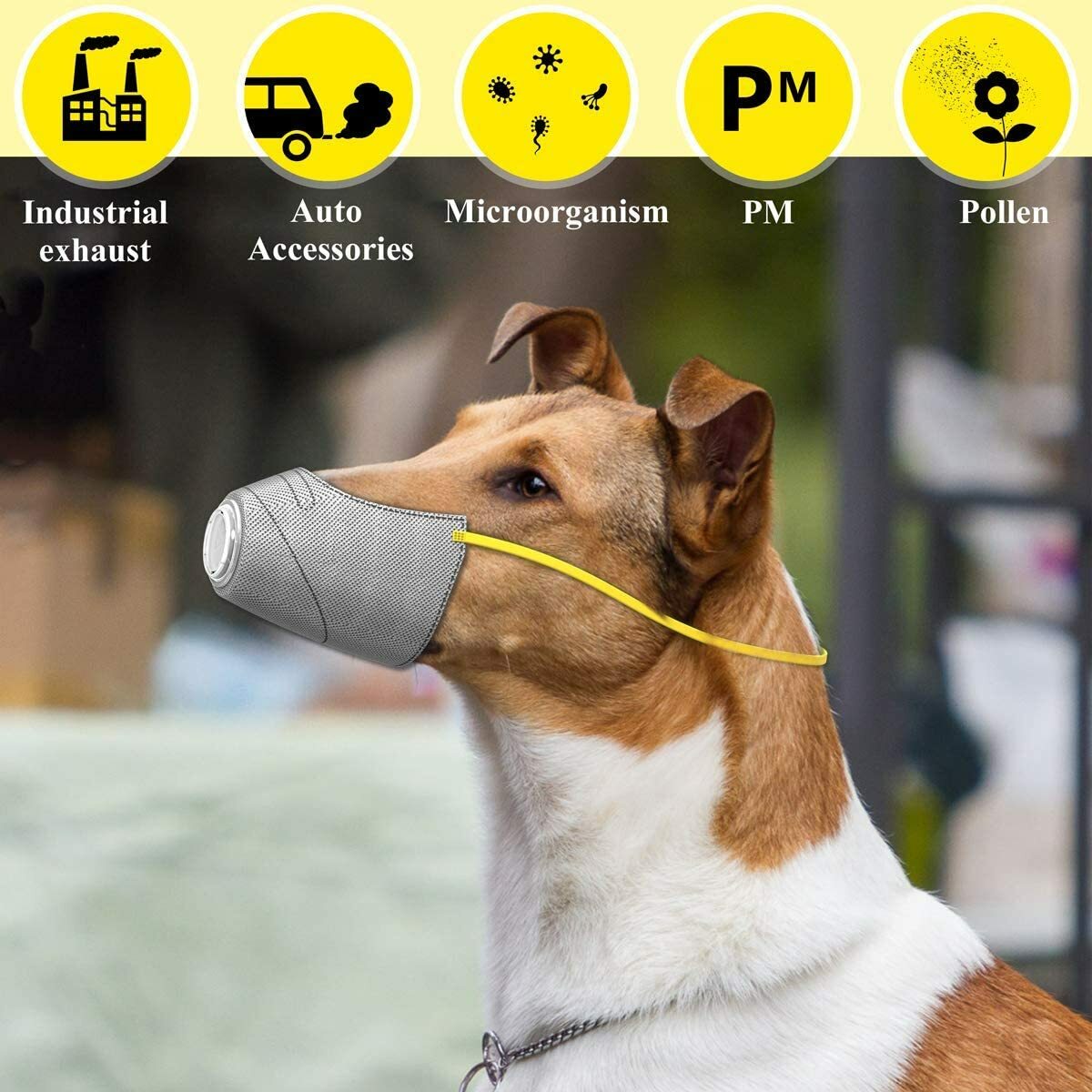 3 Pcs Pet Protective Muzzle Air Mesh Breathable and Drinkable Pet Muzzles M Size