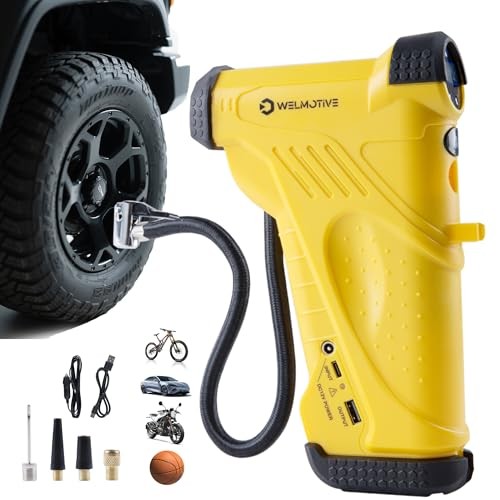 12V Cordless Tire Inflator with LCD Display, 150PSI High Pressure Air