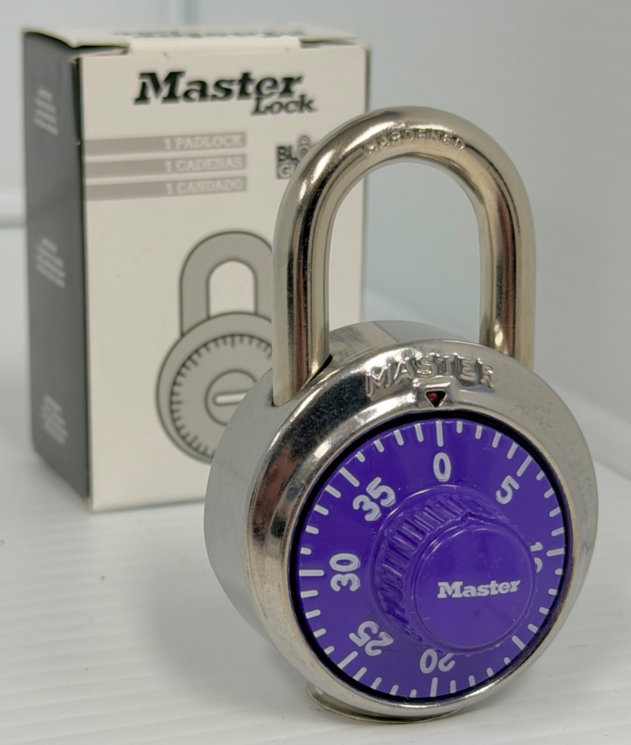 Master Lock 1525 Purple Combination Dial Lock Locker Padlock V59 Key Option NEW