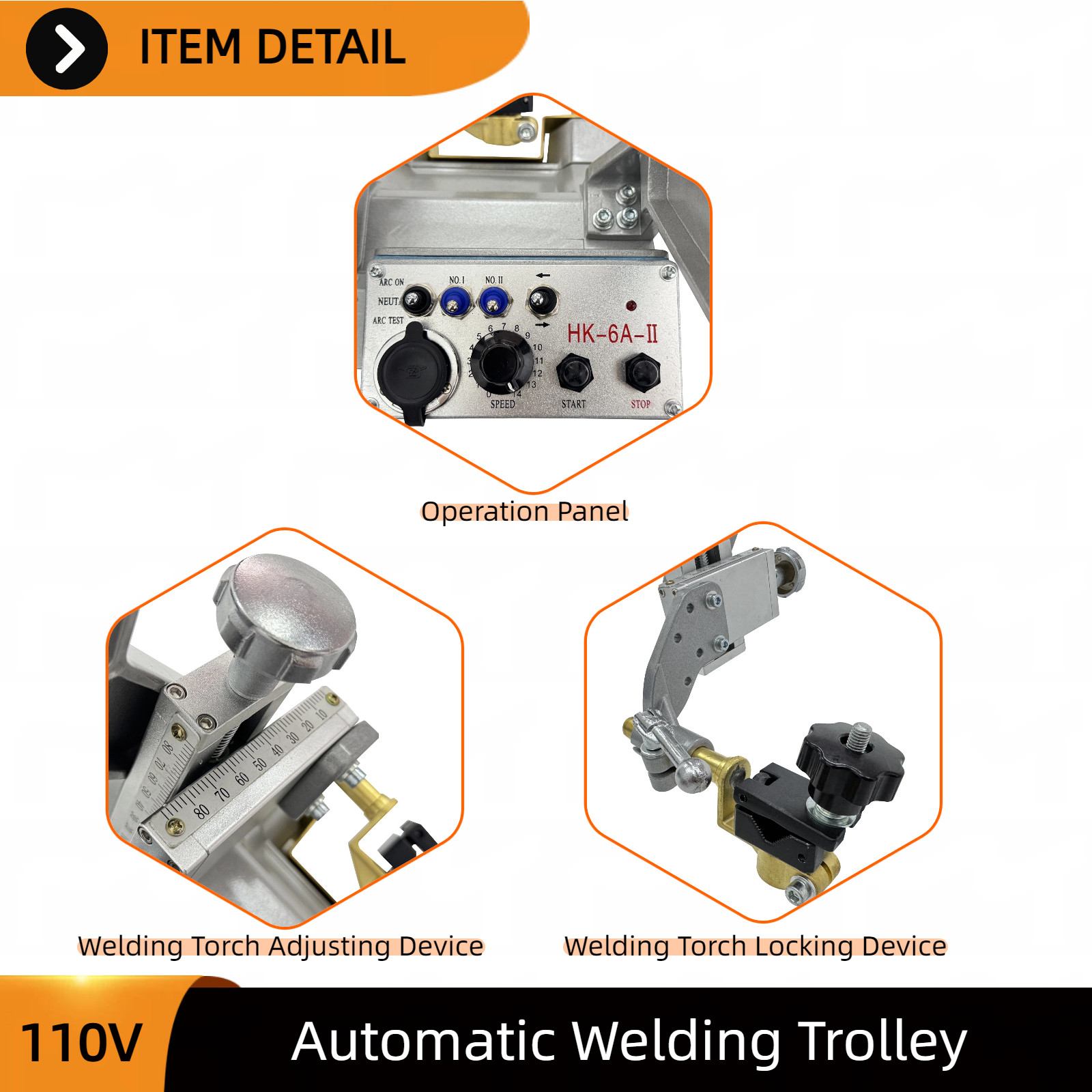 Lightweight Automatic Welding Trolley Plane Welding/Angle Welding Trolley 110V