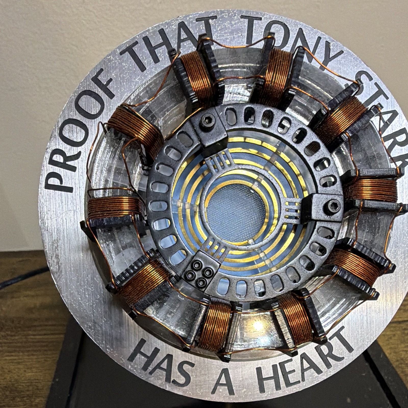 "Proof That Tony Stark Has A Heart" Arc Reactor Display Prop Reproduction