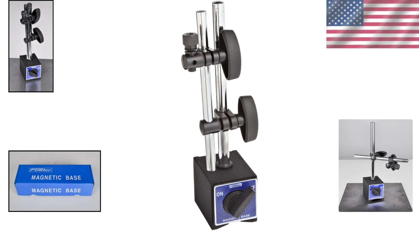 Precision Dial Indicator Magnetic Base - 85 lbs Pull, Safe for Polished Surfaces