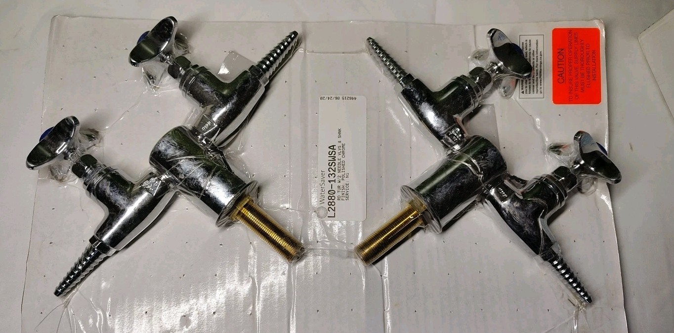 WaterSaver Deck Mount RD Turret W/2 Needle Valves In Polished ChromeL2880-132WSA