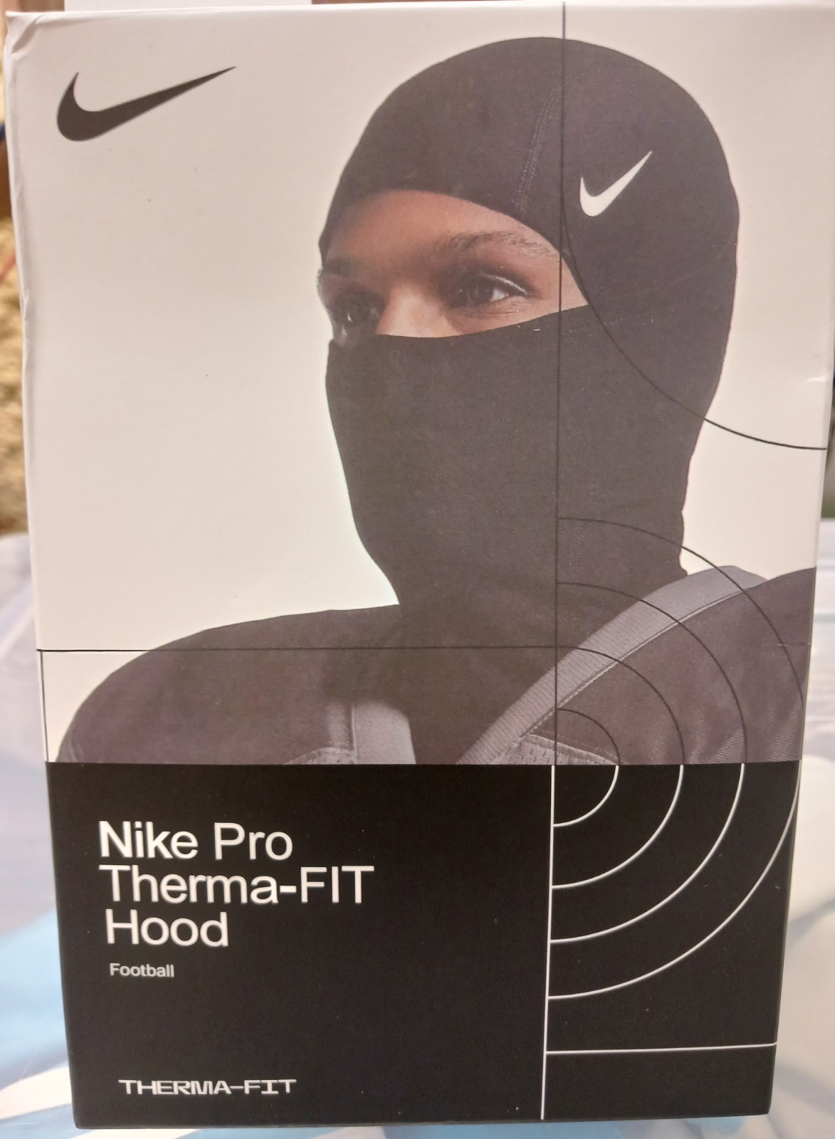 Nike Pro Therma-Fit Hyperwarm Hood Football Running Mask Black NEW!