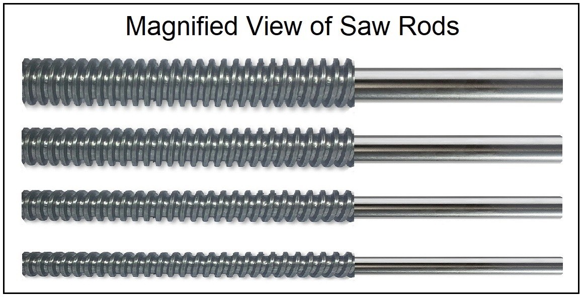 GeetarGizmos NUT SLOTTING FILE SET - 4 Bass Guitar - Serrated Stainless Steel