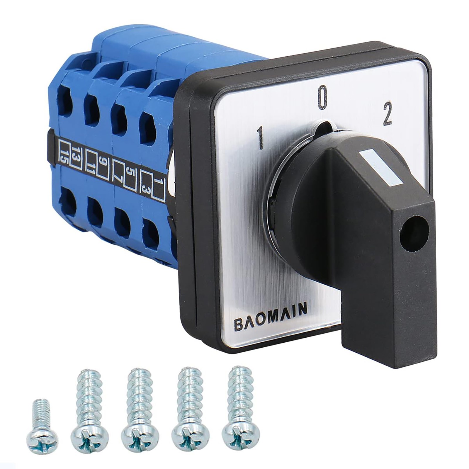 Baomain Rotary Cam Changeover Switch 20A 16 Terminals 4 Pole LW28-20 AC 660V, 3