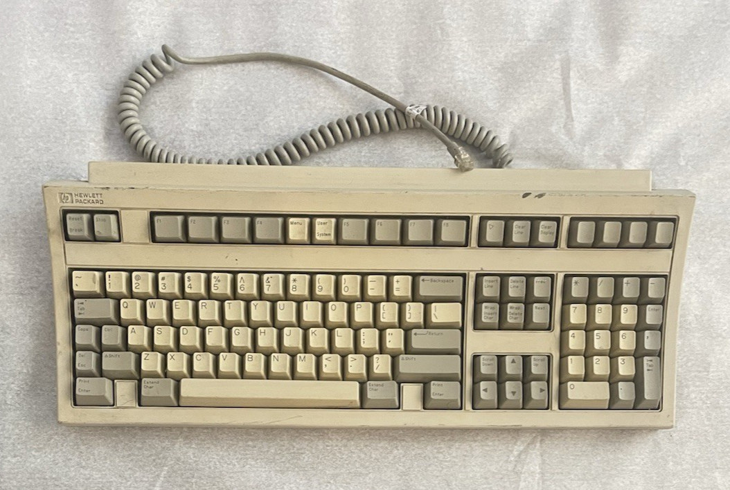 Vintage Hewlett Packard C3340-60201 Terminal Keyboard