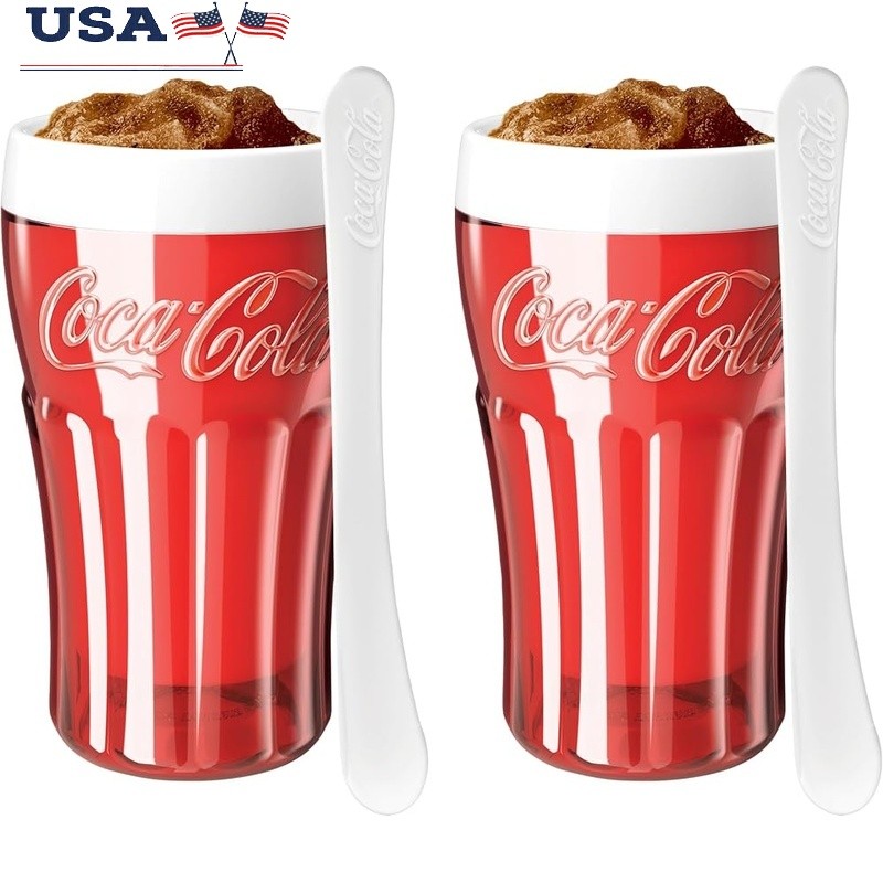 Coca-Cola Slush Maker Frozen Drink Machine 8oz Smoothie Cup Slushy Maker New