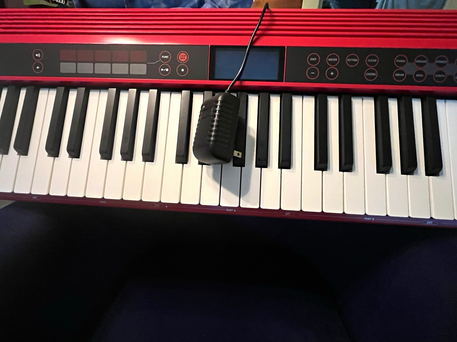 Roland GO:KEYS GO-61K 61-Key Electronic Keyboard Red/Black w/ Speaker Adapter