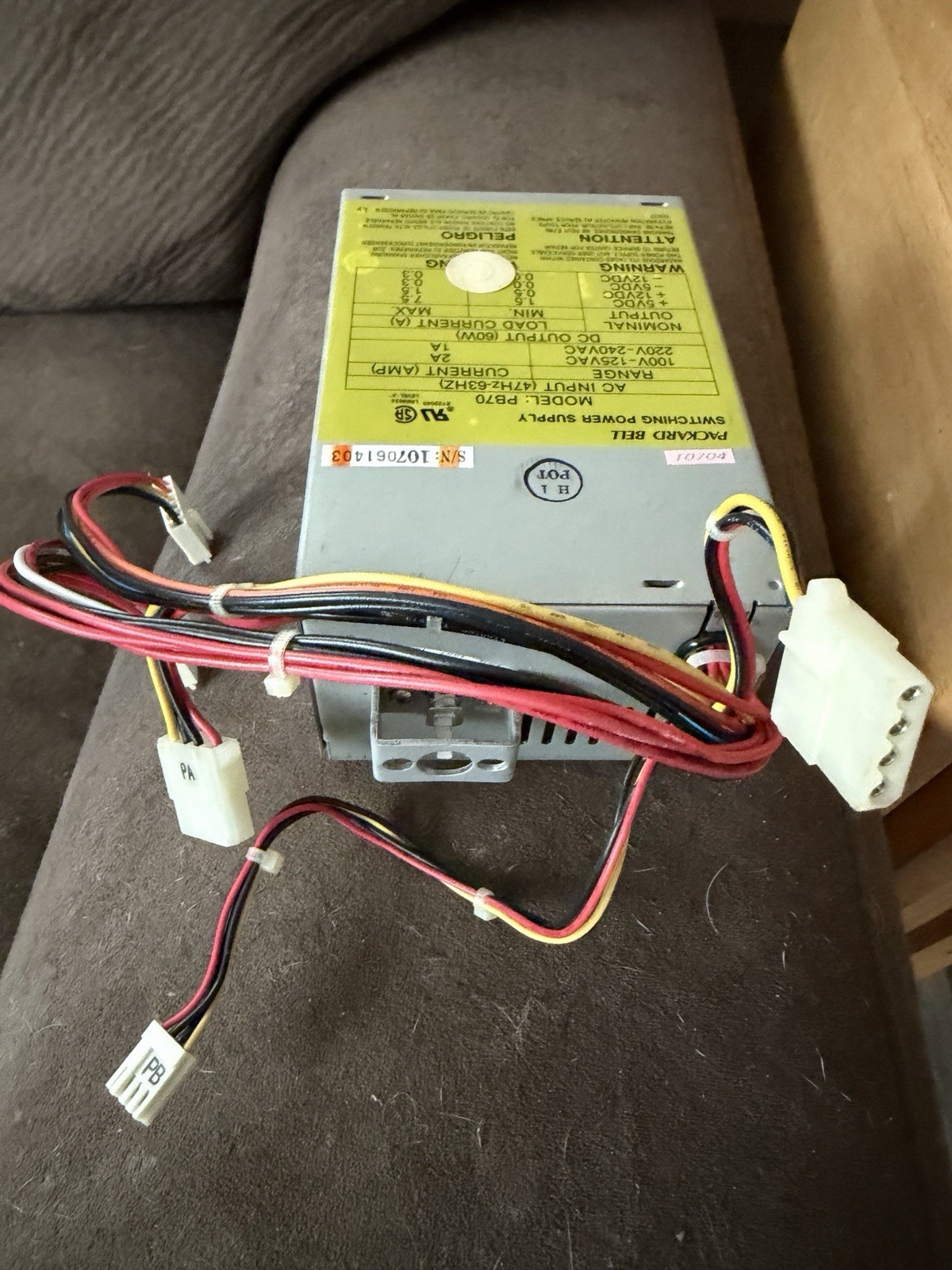 PB70, TL204 PACKARD BELL AT POWER SUPPLY
