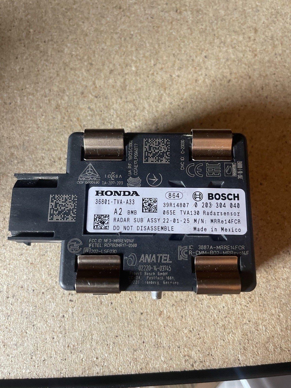💯2022-2024 HONDA ACURA FRONT CRUISE CONTROL RADAR SENSOR 36801-TYA